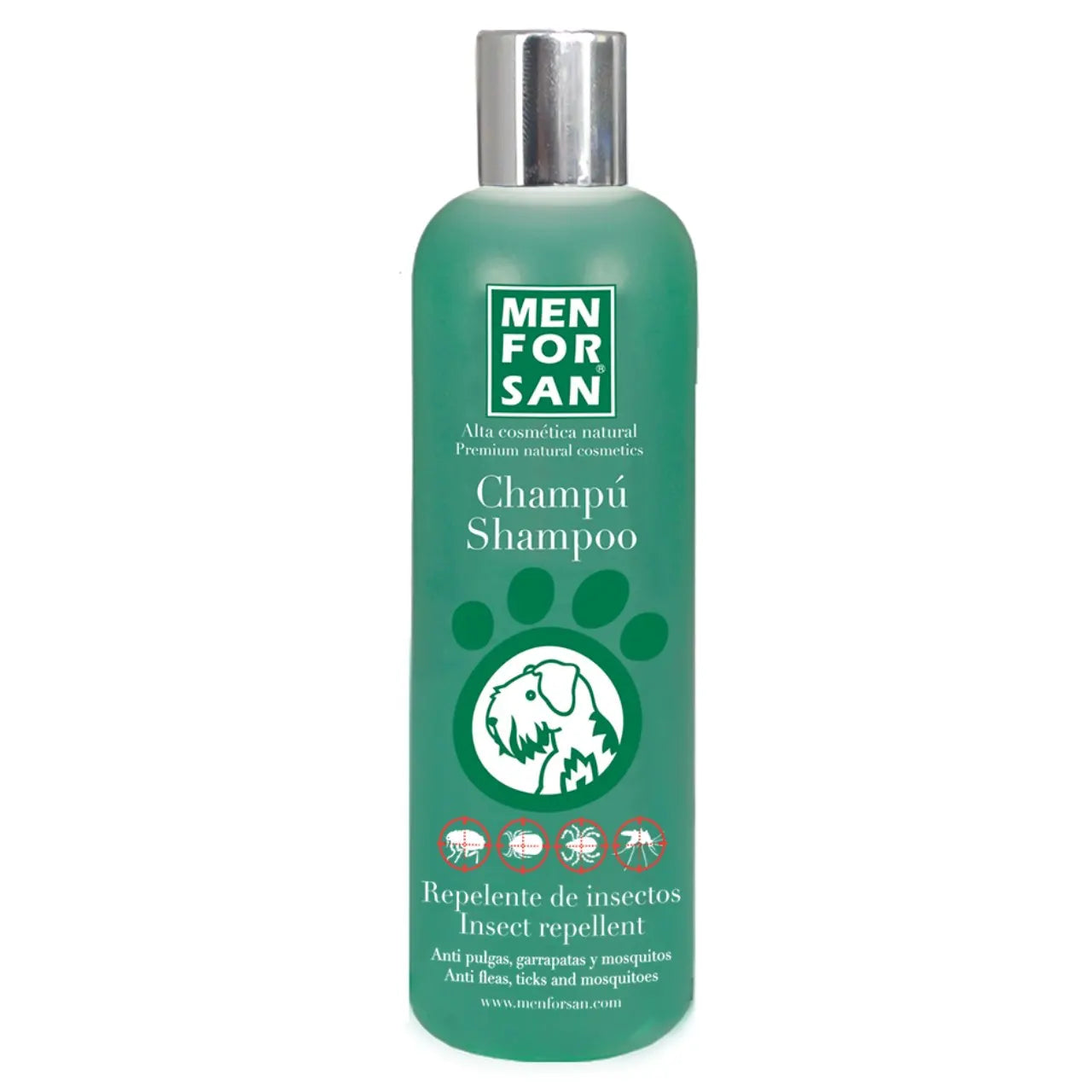 Champú Repelente para Perros con Citronela – Protección Natural contra Pulgas y Garrapatas (Menforsan, 300ml aprox.)