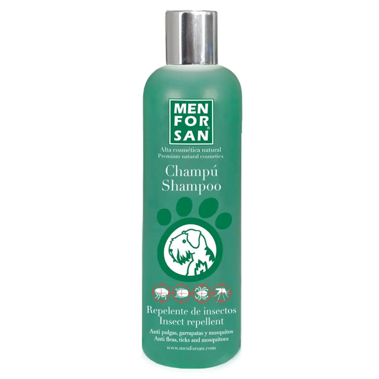 Champú Repelente para Perros con Citronela – Protección Natural contra Pulgas y Garrapatas (Menforsan, 300ml aprox.)