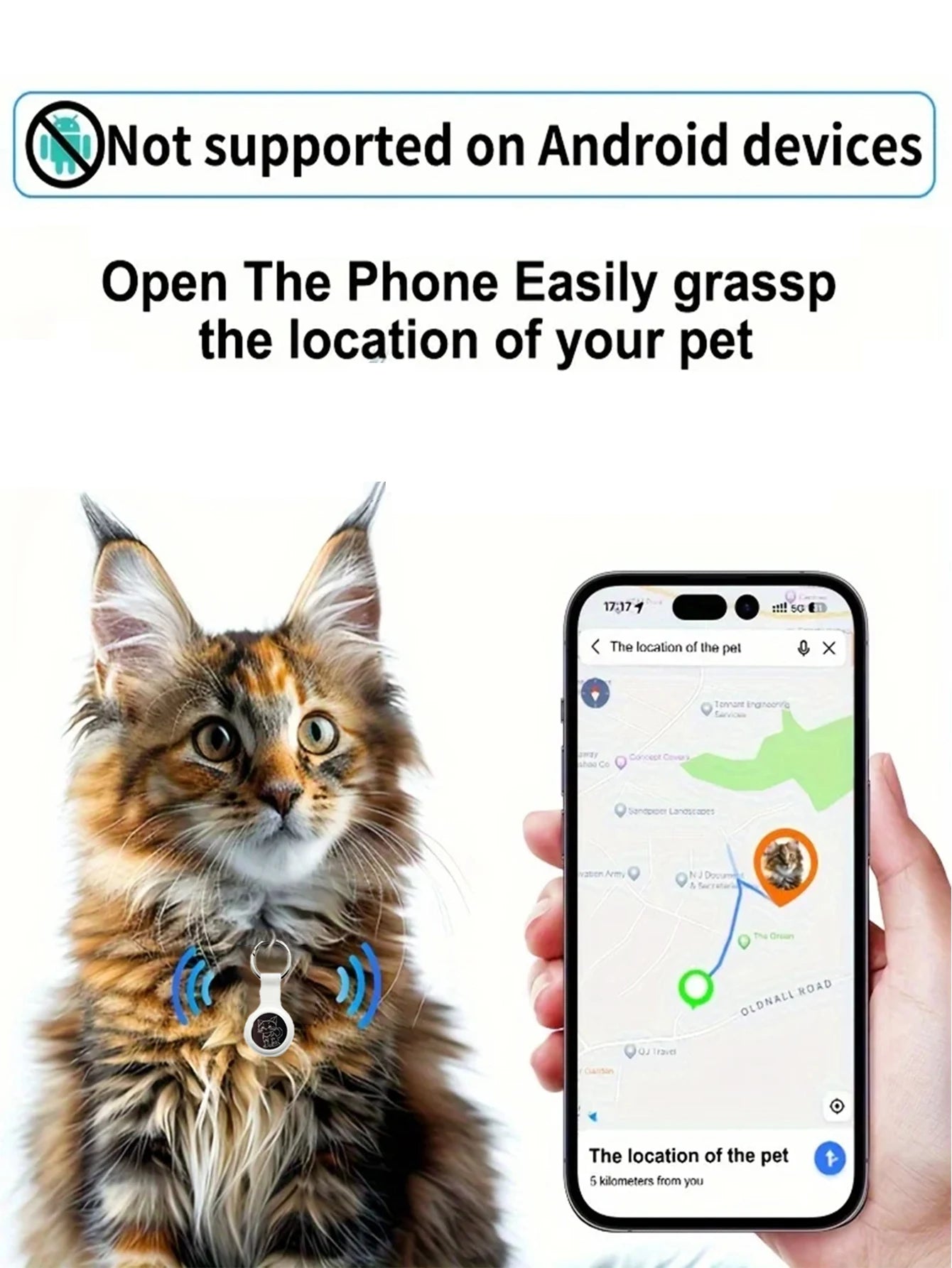 Localizador GPS Antipérdida para Perros y Gatos – Rastreador de Mascotas Impermeable, Precisión Extrema, Resistente al Frío y al Agua