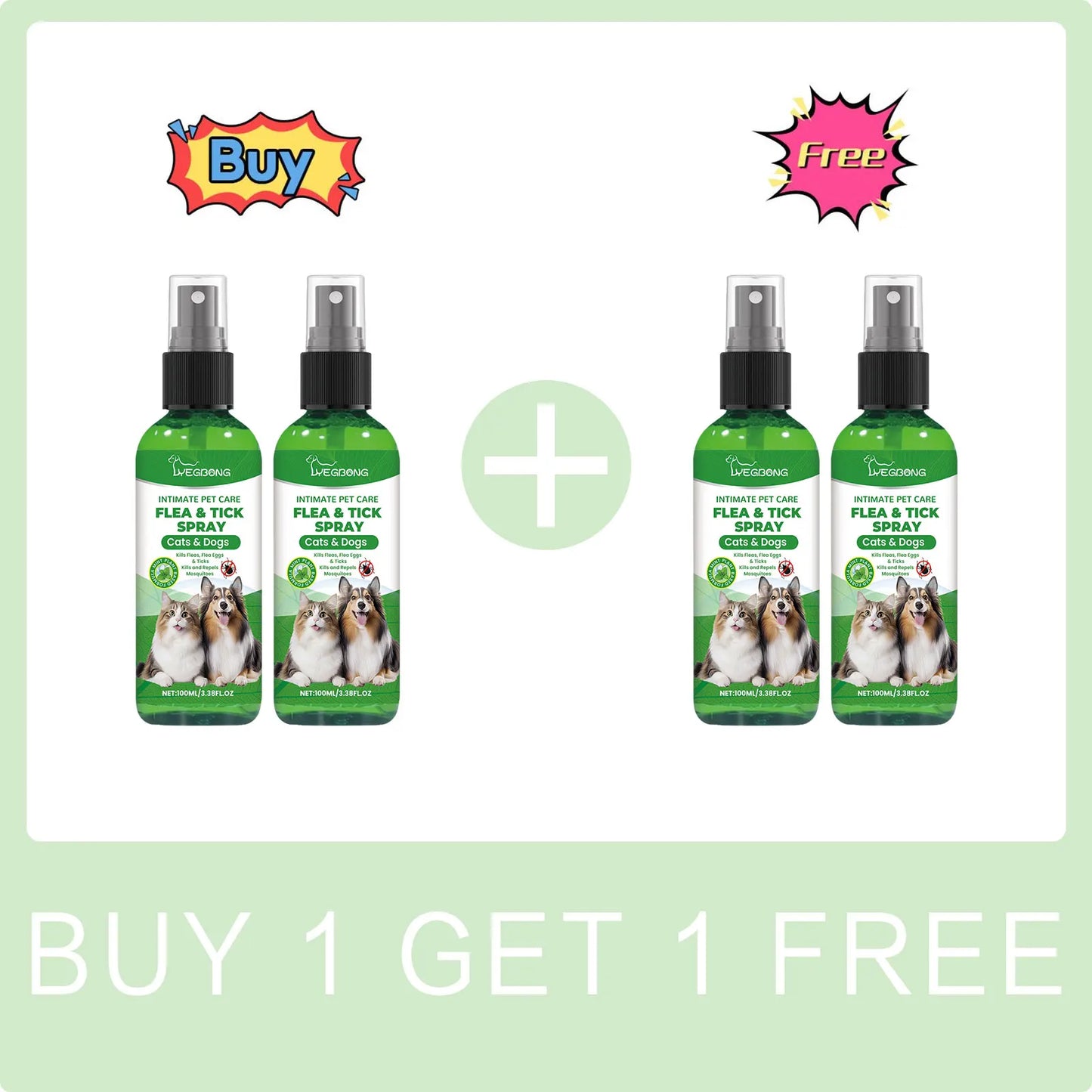 Spray Antipulgas y Antiparásitos Natural para Perros y Gatos – 100ml Protección Eficaz y Sin Irritación
