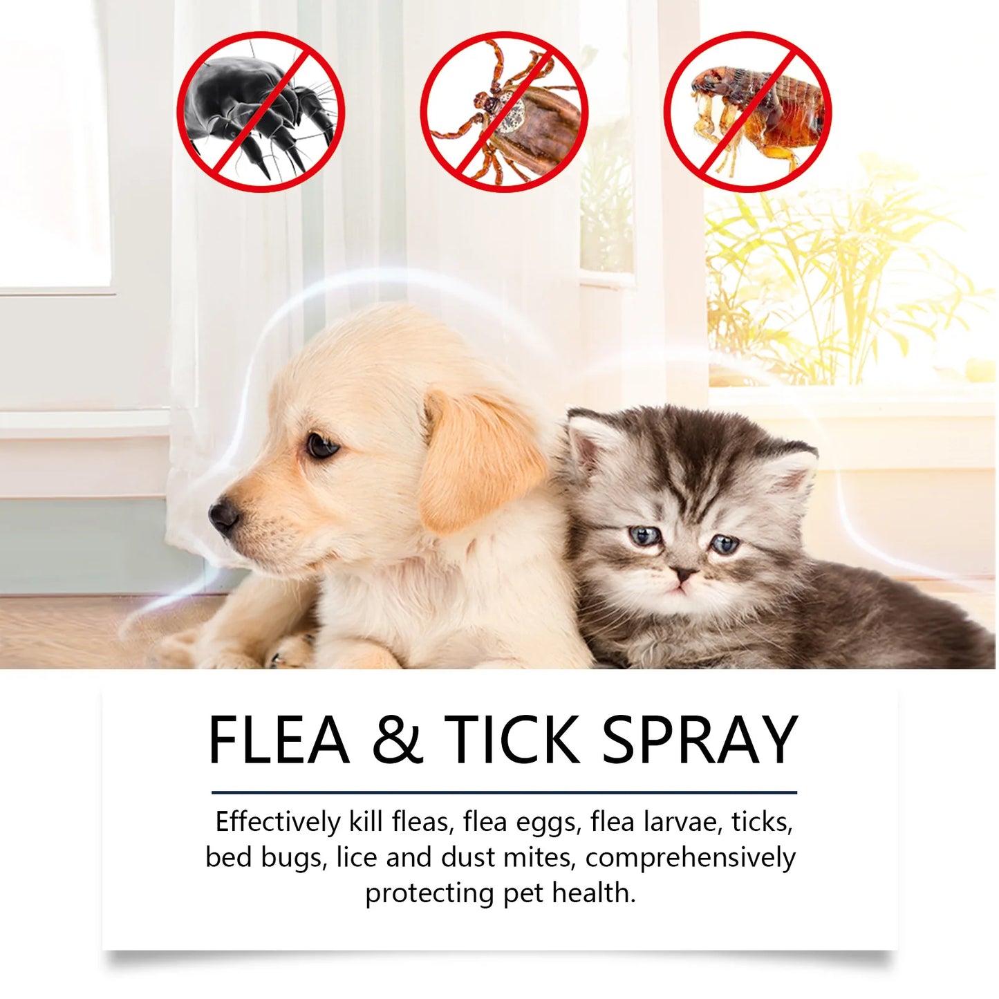 Spray Antipulgas y Antiparásitos Natural para Perros y Gatos – 100ml Protección Eficaz y Sin Irritación