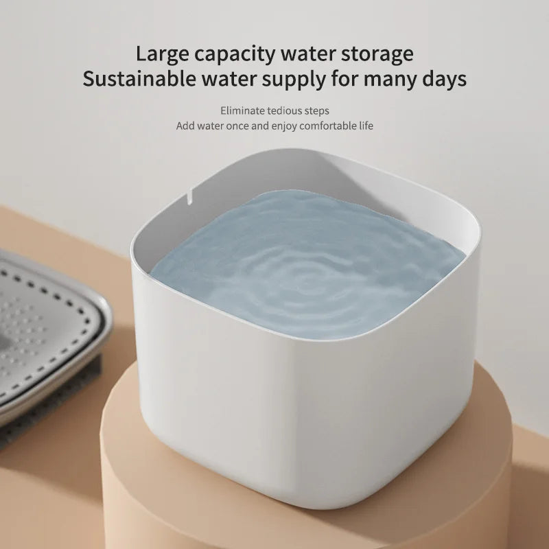 Fuente de Agua Automática para Gatos – 3L, Filtro Recirculante, Ultra Silenciosa, USB
