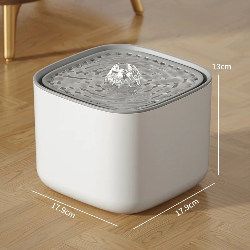 Fuente de Agua Automática para Gatos – 3L, Filtro Recirculante, Ultra Silenciosa, USB