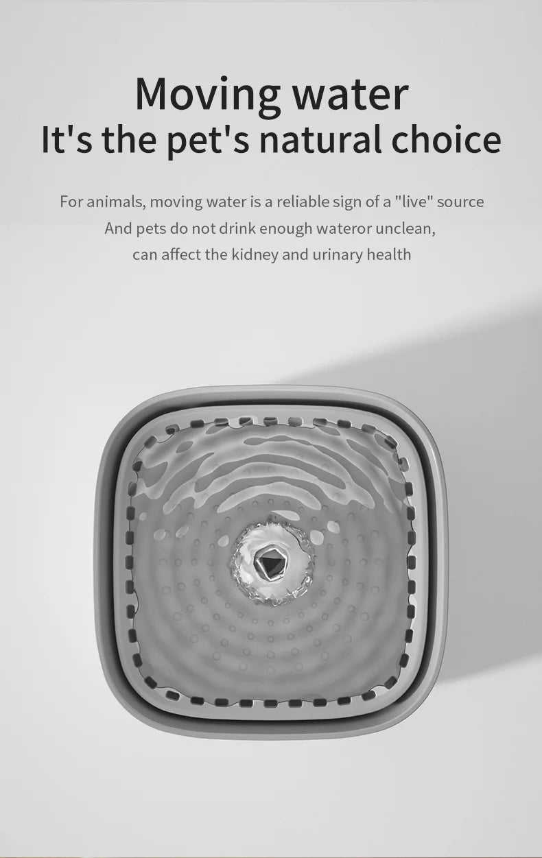 Fuente de Agua Automática para Gatos – 3L, Filtro Recirculante, Ultra Silenciosa, USB