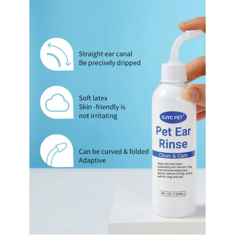 Gotas Limpiadoras de Oídos para Perros y Gatos – Fórmula Hipoalergénica y Antimites (120ml)