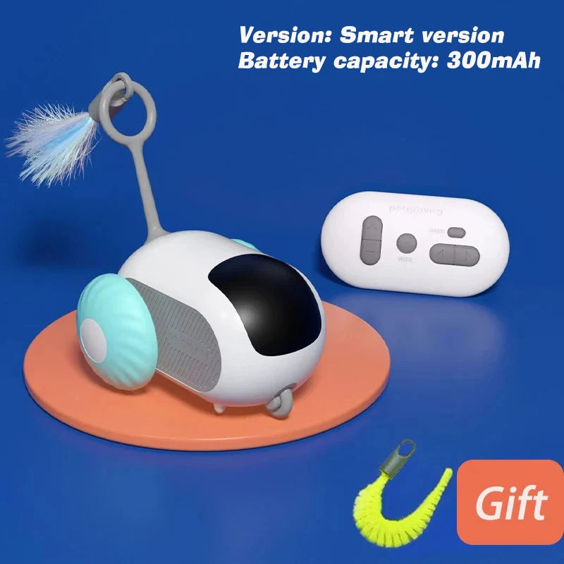 Juguete Interactivo Inteligente para Gatos y Perros con Mando y Sensor de Obstáculos – Recargable USB y Modo Autónomo