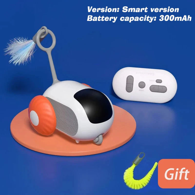 Juguete Interactivo Inteligente para Gatos y Perros con Mando y Sensor de Obstáculos – Recargable USB y Modo Autónomo