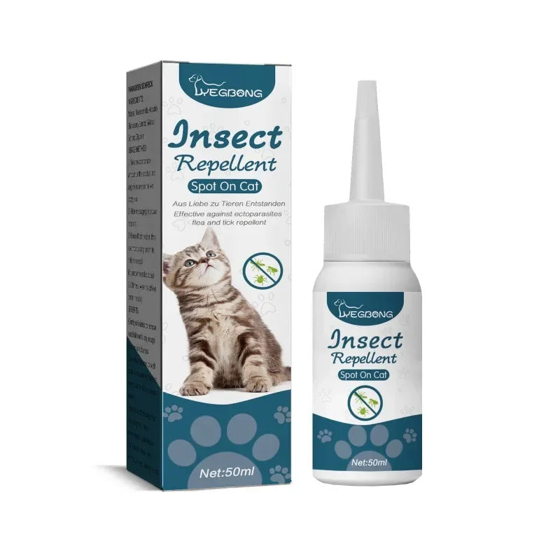 Antipulgas y Antigarrapatas Natural para Perros y Gatos – Spray 50ml Efectivo contra Ácaros, Pulgas y Garrapatas