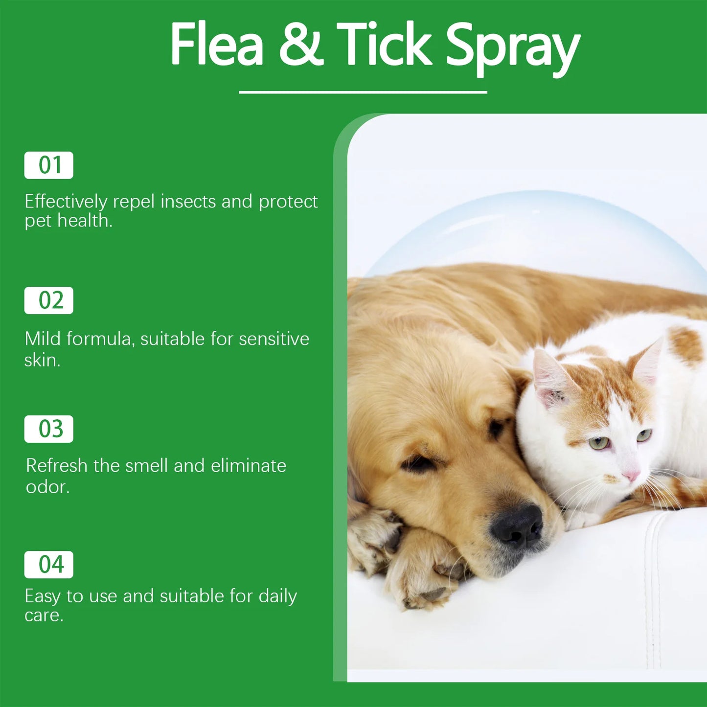 Spray Antipulgas y Antiparásitos Natural para Perros y Gatos – 100ml Protección Eficaz y Sin Irritación