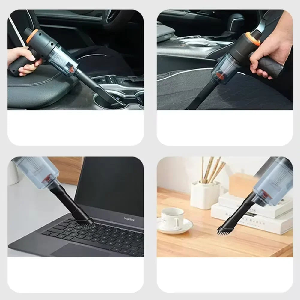Aspiradora de Mano FILTRO HEPA, Inalámbrica, Especial Mascotas 120W – 9000Pa Ultra Potente, Portátil, Sin Bolsa, para Coche, Hogar y Oficina