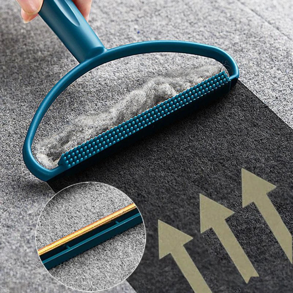 Elimina Pelos en Segundos – Cepillo Reutilizable de Silicona Doble Cara para Mascotas, Portátil y Reutilizable para Ropa, Sofás y Más