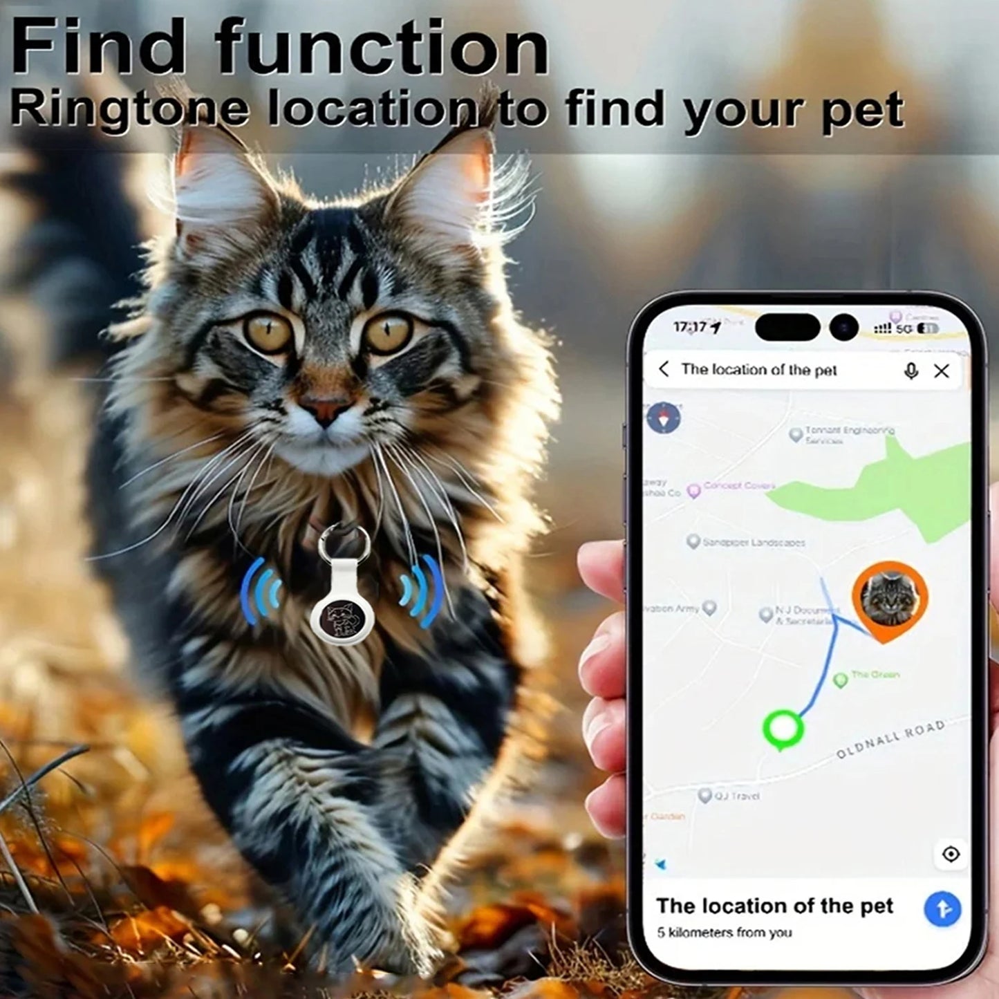 Localizador GPS Antipérdida para Perros y Gatos – Rastreador de Mascotas Impermeable, Precisión Extrema, Resistente al Frío y al Agua