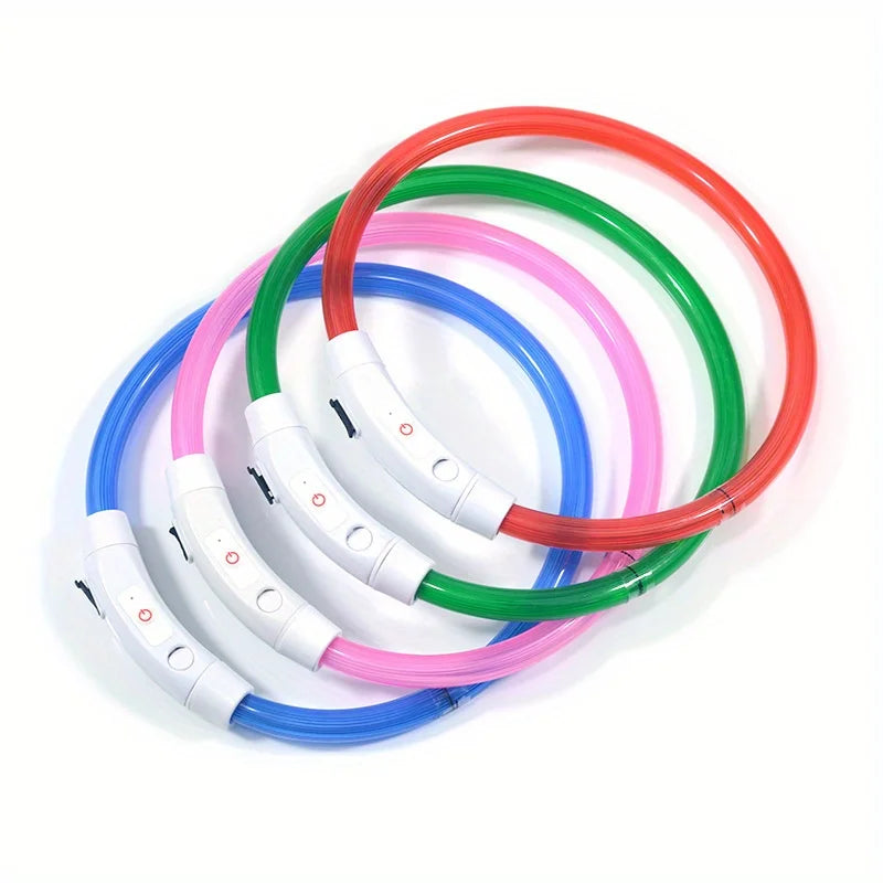 Collar Luminoso LED para Perros – Recargable por USB y Antipérdida