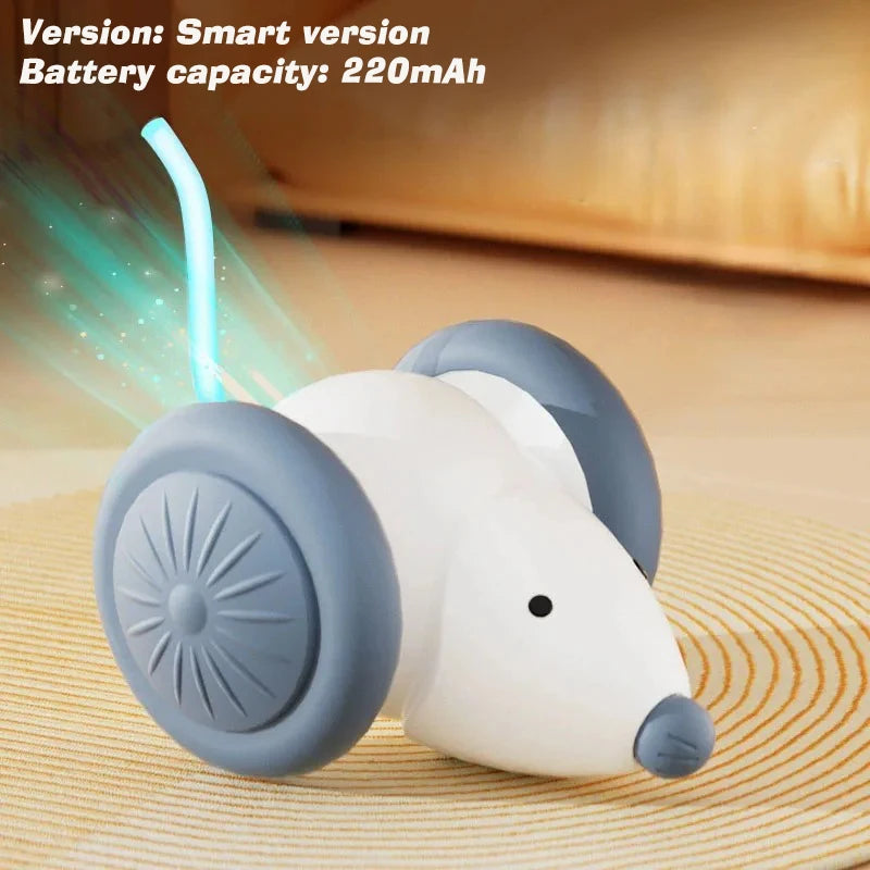 Juguete Interactivo Inteligente para Gatos y Perros con Mando y Sensor de Obstáculos – Recargable USB y Modo Autónomo