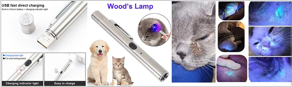 Lámpara UV Veterinaria para Gatos – Detección de Hongos, Acaros y Tiña | Resistente al Agua
