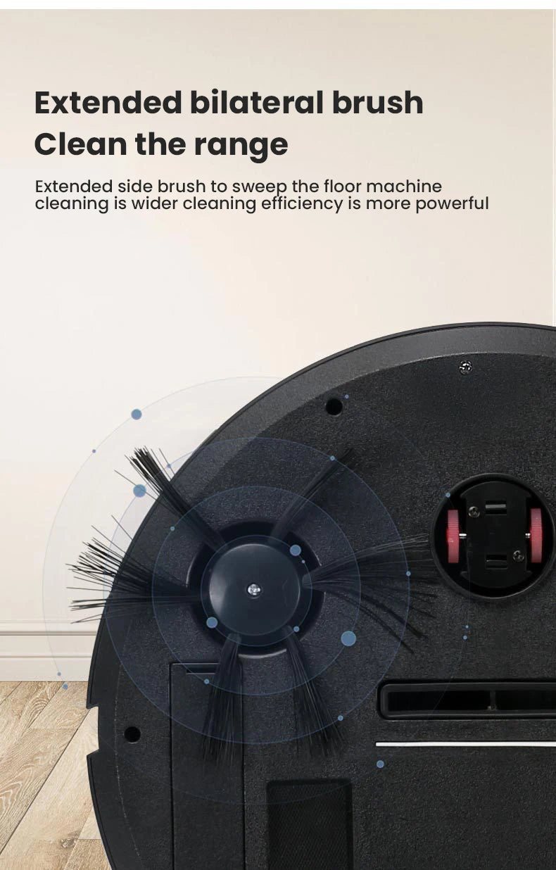 Robot Aspirador Inteligente 5 en 1 (Especial filtro Alérgicos) – Barrido, Aspirado, Fregado, Pulverización y Luz LED – Ultra Delgado, USB Recargable y Silencioso