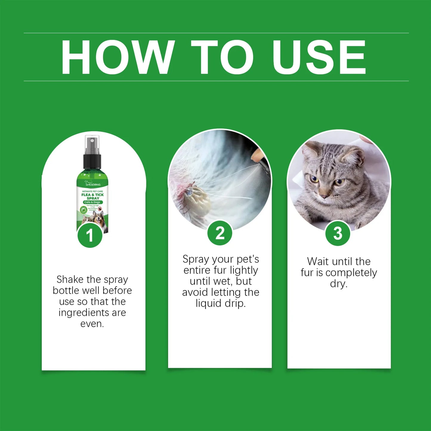 Spray Antipulgas y Antiparásitos Natural para Perros y Gatos – 100ml Protección Eficaz y Sin Irritación