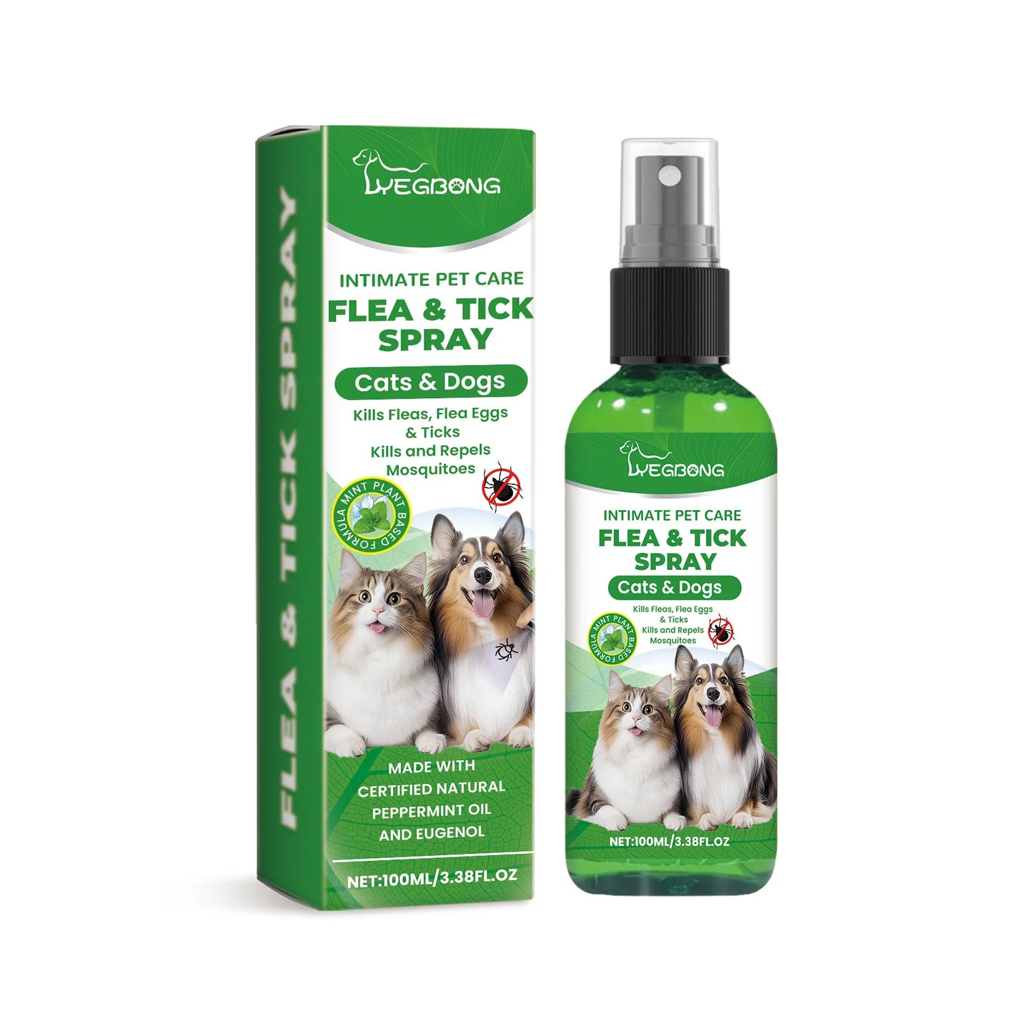 Spray Antipulgas y Antiparásitos Natural para Perros y Gatos – 100ml Protección Eficaz y Sin Irritación