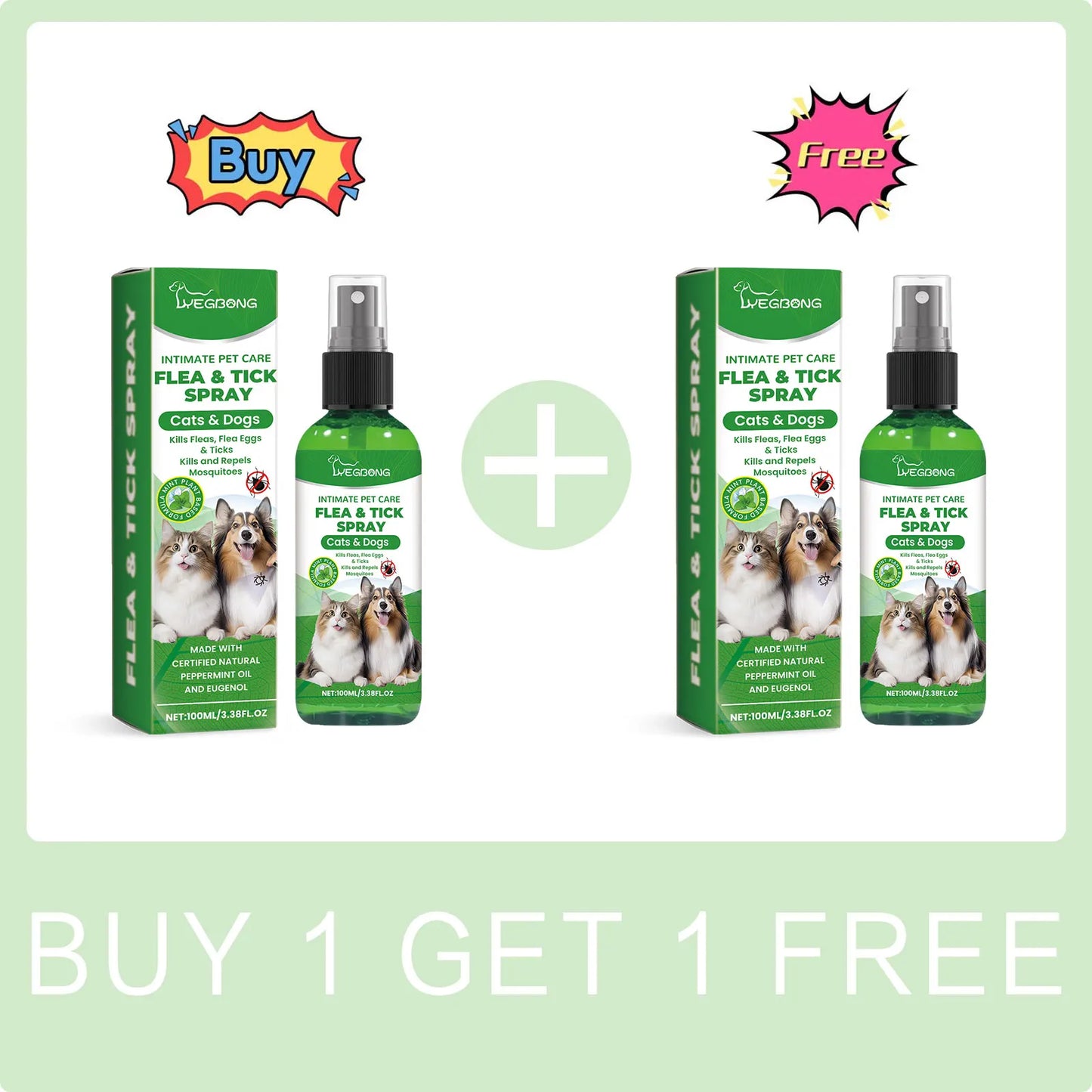 Spray Antipulgas y Antiparásitos Natural para Perros y Gatos – 100ml Protección Eficaz y Sin Irritación
