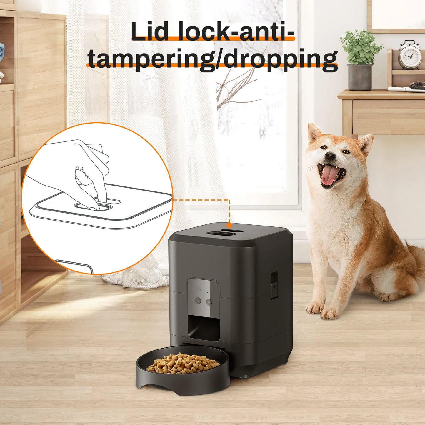 Comedero Automático WiFi para Mascotas – Programable con Pantalla LCD, Capacidad 2L