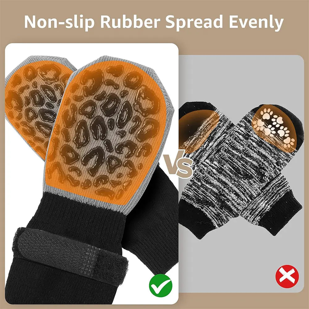 Pack de 4 Calcetas Antideslizantes para Perros – Protección de Patas, Antilamer, Doble Antideslizante, Antiarañazos