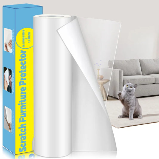 Cinta Antiarañazos Transparente para Gatos – Entrenamiento y Protección de Muebles – Residuo Cero