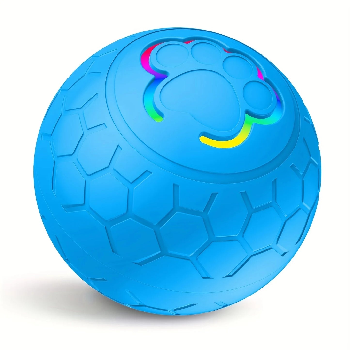 Pelota Electrónica Interactiva para Mascotas – Rebote Automático, Recargable por USB, con Luces RGB