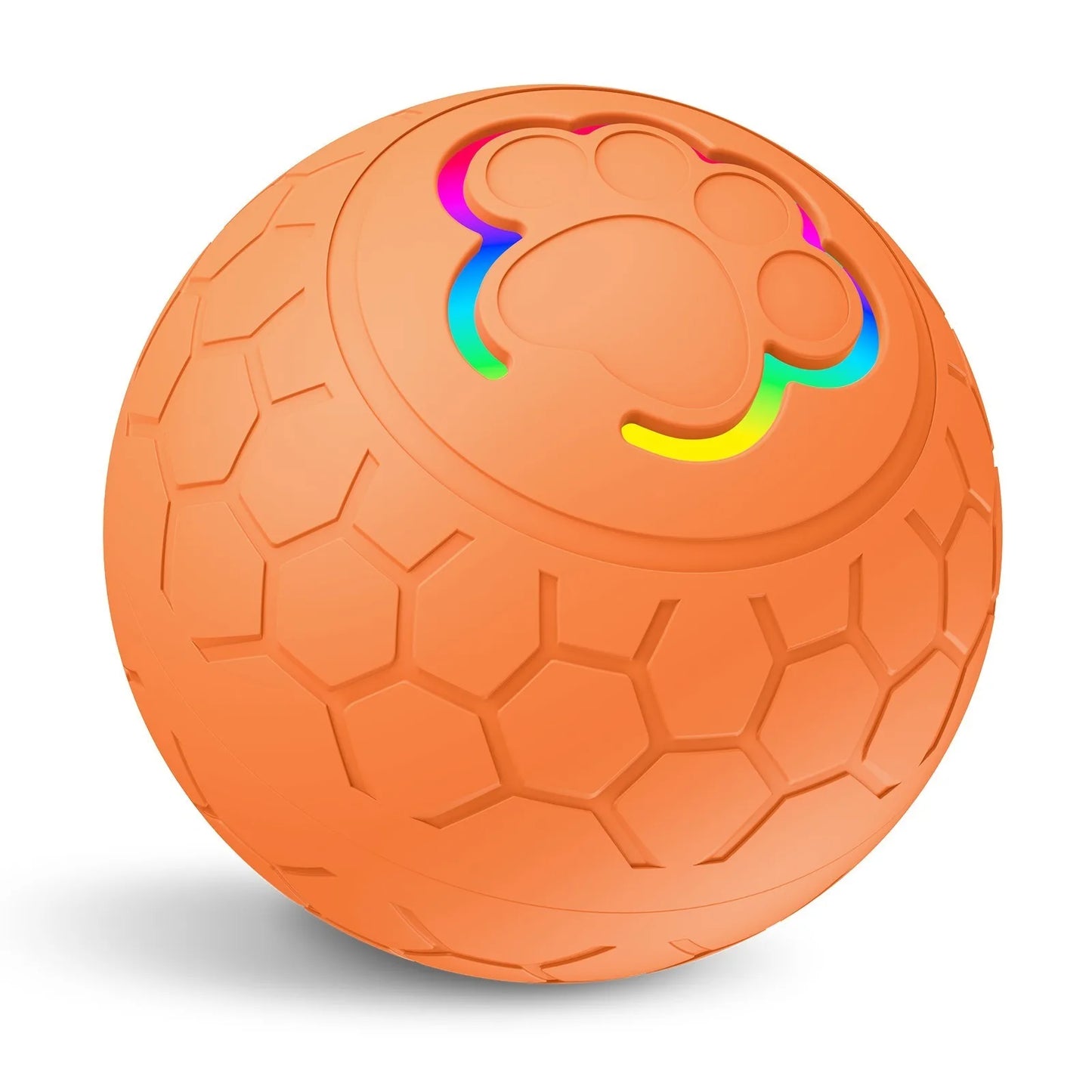 Pelota Electrónica Interactiva para Mascotas – Rebote Automático, Recargable por USB, con Luces RGB