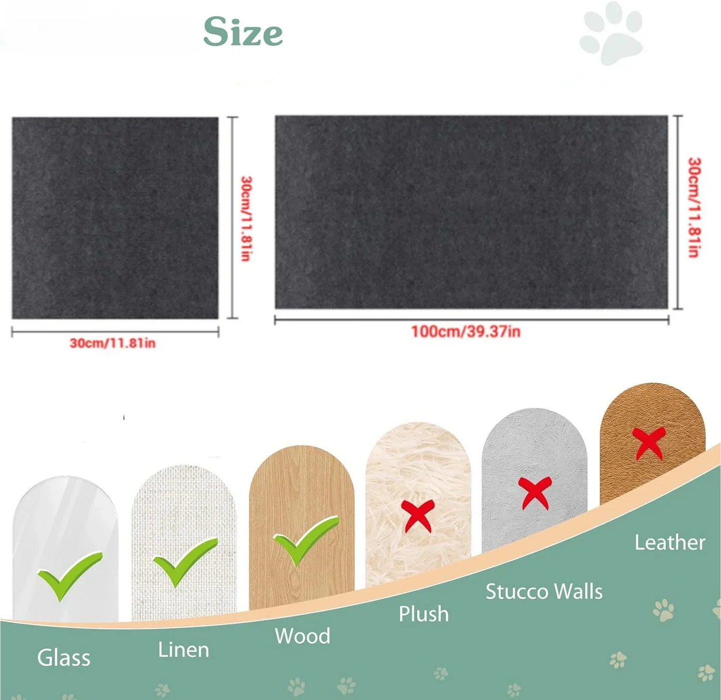 Alfombra Antiarañazos para Gatos – Autoadhesiva y Reutilizable – Protección de Sofás, Paredes y Muebles