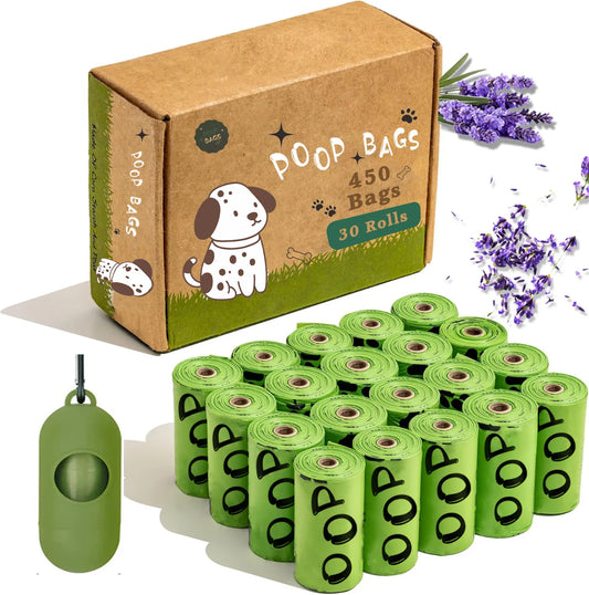 Bolsas Biodegradables para Heces de Perro – Con Aroma a Lavanda y Dispensador Incluido