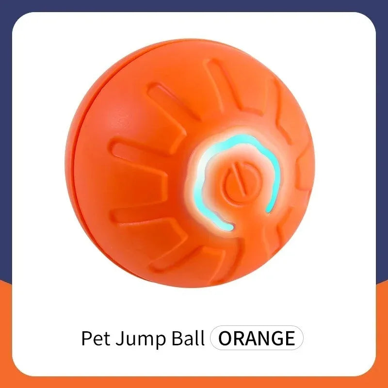 Pelota Electrónica Interactiva para Mascotas – Rebote Automático, Recargable por USB, con Luces RGB