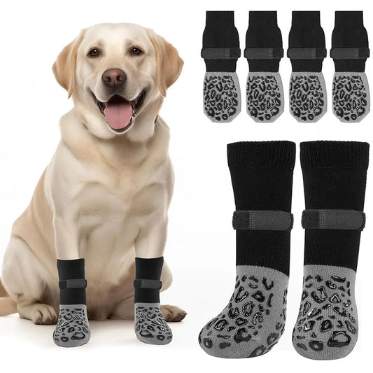 Pack de 4 Calcetas Antideslizantes para Perros – Protección de Patas, Antilamer, Doble Antideslizante, Antiarañazos