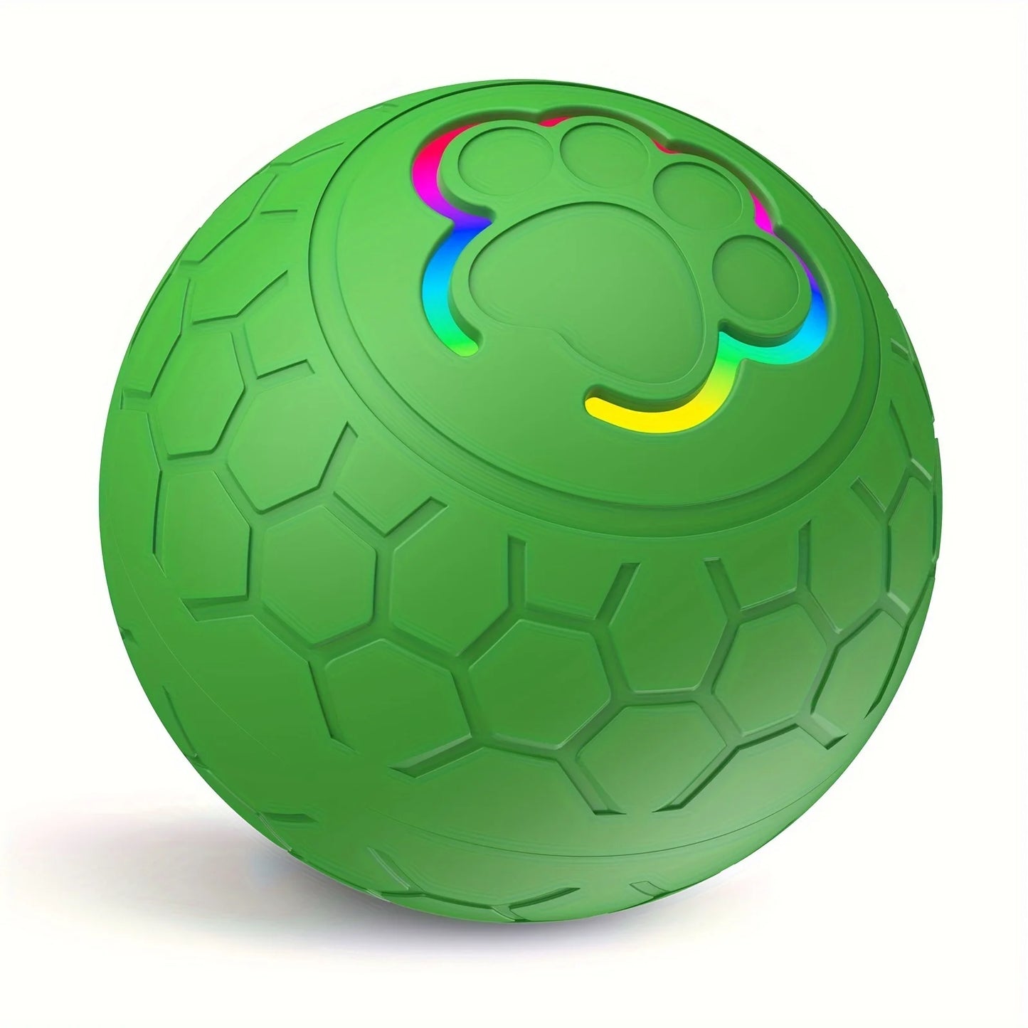 Pelota Electrónica Interactiva para Mascotas – Rebote Automático, Recargable por USB, con Luces RGB